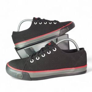 Keen Timmons Low Canvas Outdoor Casual Shoes Black Grey Red 1012838 Men's 10.5